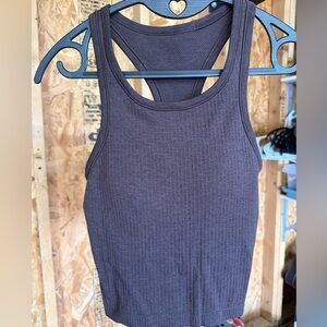 lululemon athletica Brown Ribbed Tank Top
